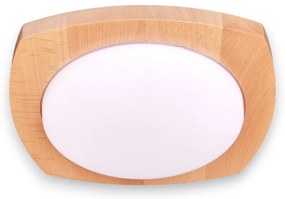 Plafoniera LED rustica fabricata manual din lemn OKIO
