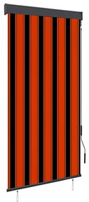 vidaXL Jaluzea tip rulou de exterior, portocaliu și maro, 100 x 250 cm