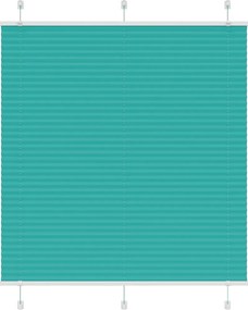 vidaXL Jaluzea plisată verde petrol 120x150 cm Lățime țesătură 119,4 cm