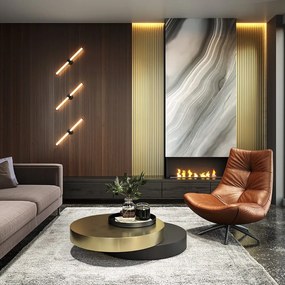Aplica de perete LED design high-tech minimalist Axis negru