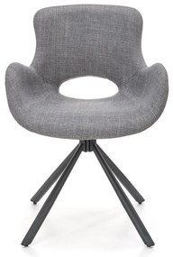 Scaun de bucaterie Kade, gri/negru