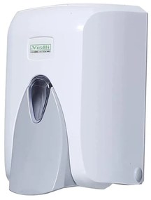Dispenser pentru sapun lichid Vialli X18, 500 ml, Cu apasare, Alb/Gri