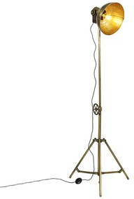 Lampă de podea industrială cu trepied bronz - Mangoes