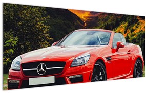 Tablou - Mercedes roșu (120x50 cm)