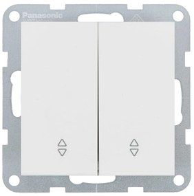 Intrerupator dublu cap scara 10A, IP20, Seashell, Panasonic Karre Plus 55 Soft Touch