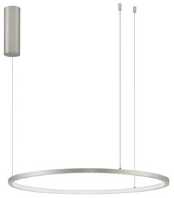 Lustra LED suspendata design modern circular TARQUIN D-60cm argintie