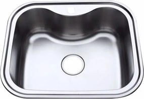 Chiuveta inox Inter Ceramic cu o cuva fara picurator finisaj inox satinat 58x48 cm