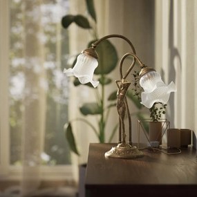 Lampa de masa figura feminina din alama Donne