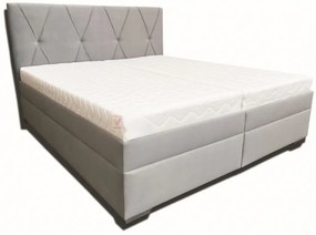 Pat matrimonial 160 cm Klissa (gri deschis) (cu saltea sandwhich Erik) (fără somieră). 1052035