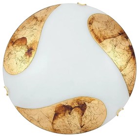Aplica de perete sau tavan din sticla, diametru 40cm, Art gold 1942 RX