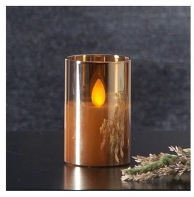 Lumânare de ceară cu LED portocaliu în sticlă Star Trading M-Twinkle, înălțime 7,5 cm