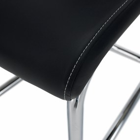 Scaun de sufragerie Abalia New (negru + Crom). 808094