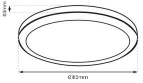Plafonieră LED pentru baie Brilagi PERA LED/12W/230V d. 18 cm IP65 negru