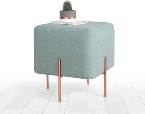 Taburet COPPER 54, stofa clasica verde menta, 40x40x42 cm