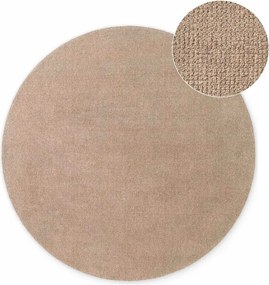 Covor bej țesut manual rotund din lână ø 160 cm Greenwich – Ted Baker