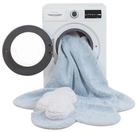 Covor pentru copii albastru deschis lavabil/țesut manual din bumbac 110x170 cm Puffy Dream – Lorena Canals