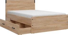 Cadru pat LARA 120x200, stejar, PAL laminat