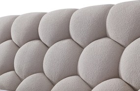 Pat dormitor dumonde, tapitat bej, Bubble 180x200 cm