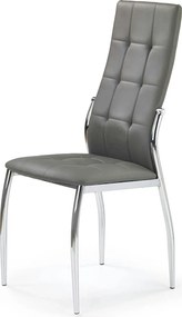 Scaun K209, gri/crom, piele ecologica/metal, 43x54x101 cm