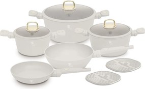Set oale si tigai cu capace 10 piese Sahara Berlinger Haus BH 8080NN, potrivite si pentru inductie