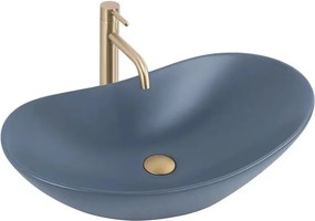 Lavoar pe blat Rea Royal oval 61.5 cm Blueberry albastru mat