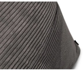 Fotoliu bean bag crem cu tapițerie din catifea reiată Razz – SLOWDOWN