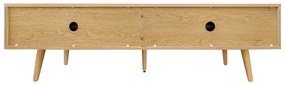 Comodă TV în culoare naturală cu aspect de lemn de stejar 178x50x40 cm Rove – Woodman