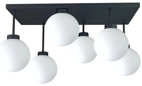 Lustră aplicată DEA 6xE14/60W/230V negru/alb