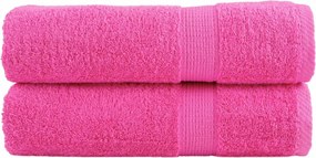 vidaXL Prosoape de mâini premium SOLUND 2 buc. roz 50x100 cm 600 gsm