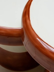 Set 2 masute de cafea din metal, "Shiitake"