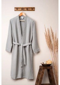 Halat gri S/M din muselină Kimono – Foutastic