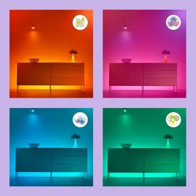 Bec LED RGBW dimabil WiZ A80 E27/18,5W/230V 2200-6500K CRI 90 Wi-Fi