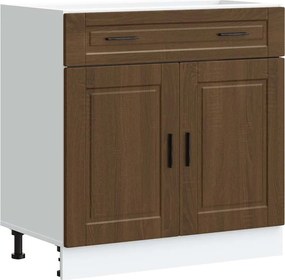 vidaXL Dulap de bază de bucătărie „Porto” din lemn de stejar maro