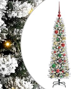 vidaXL Brad de Crăciun artificial Alb 120 cm PVC și metal și plastic