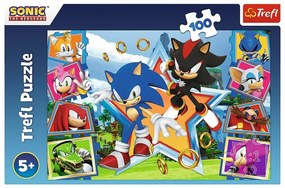 Puzzle Trefl Sonic Cunoașteți ariciul, 100 bucăți