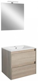 Mobilier complet de baie Porto Prime 60 în culoarea stejarului Sonoma