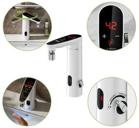 Instant de apă caldă tactil cu senzor și afișaj LED 3000W/230V IPX4 alb