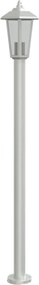 vidaXL Lampă exterioară de podea, argintiu, 120 cm, oțel inoxidabil