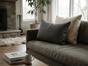 Husa de pernă din muselina PURELY 40x80 cm, gri