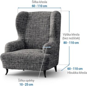Gaico Huse bielastice VITTORIA gri fotoliu clasic (l. 60 - 110 cm)