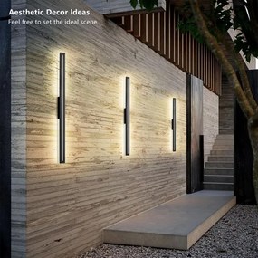 Brilagi - Aplică LED de exterior LINEO LED/24W/230V 3000K IP65 negru