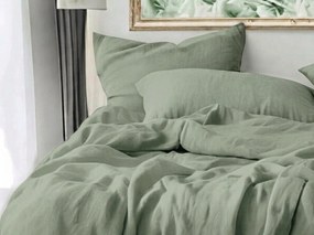 Lenjerie de pat din muselin Mussari verde salvie Dimensiune lenjerie de pat: 2 buc 70 x 90 cm | 200 x 220 cm