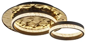 Plafoniera LED metal negru, otel auriu DELLA II
