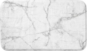 Covoraș de baie alb/gri din material textil 45x75 cm Marbre – douceur d'intérieur