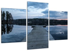 Tablou - Ponton de lemn, lac (90x60 cm)