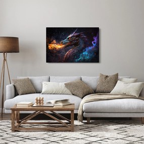 Tablou - Dragon scuipând flăcări (90x60 cm)