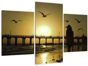 Tablou - Plimbare pe plajă (90x60 cm)