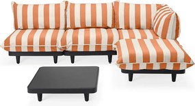Set de grădină Paletti Large cu masă, culori multiple - Fatboy Culoare: portocaliu-crem cu dungi (adevărat)