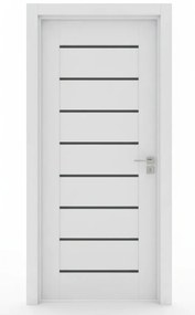 Usa Interior din MDF Novo Doors ND11 LUX PREMIUM, Cadru din Lemn Masiv, KIT COMPLET, Toc Reglabil de 10 CM INCLUS, Plinta pe Ambele Parti (Culoare: