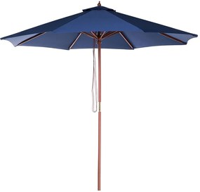 Umbrelă de grădină 270 cm TRATORIA II (lemn) (albastru marin). 1019424